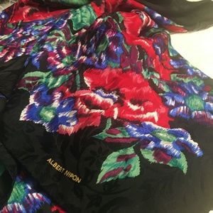 Vtg. Albert Nipon Silk Scarf